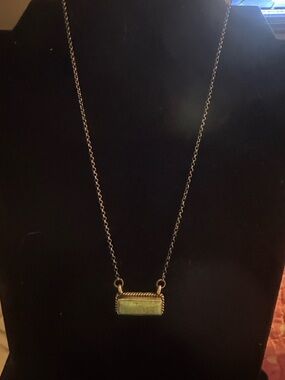 16 in Sterling Silver Kingman Bar Navajo Made By Dixon Necklace